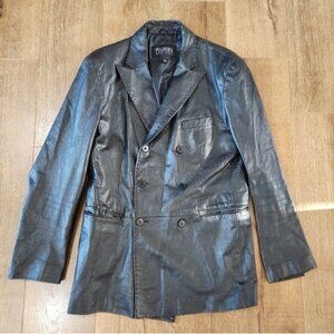 Vintage Wilson's Leather pelle studio leather jacket size xl goth y2k retrocore